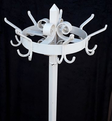 Mid-Century Rotatable Painted Wrought Iron Coat Rack-HOI-1386786