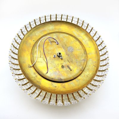 Mid-Century Round Ceiling or Wall Lamp in Glass & Brass attributed to Emil Stejnar, 1960s-QBR-1397688