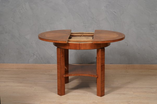 Mid-Century Round Cherrywood Veneer Game Side Table, 1950s-UH-1742748