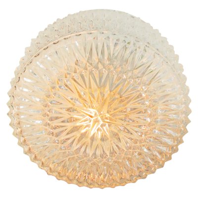 Mid-Century Round Clear Glass Flush Mount-BLS-1769124