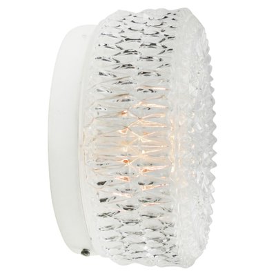 Mid-Century Round Clear Glass Flush Mount-BLS-1769124