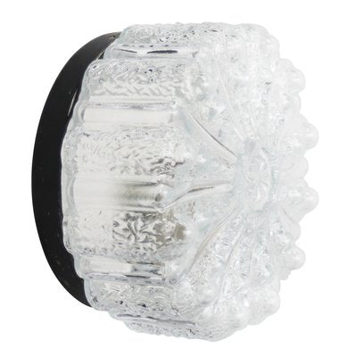 Mid-Century Round Clear Glass Sconce-BLS-2020704