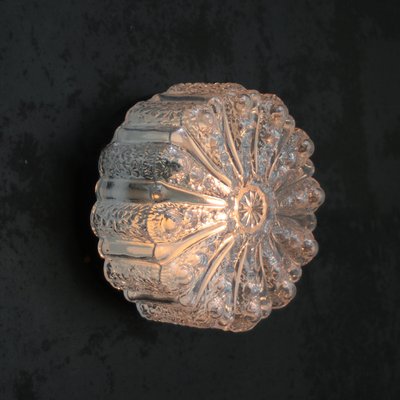 Mid-Century Round Clear Glass Sconce-BLS-2020704