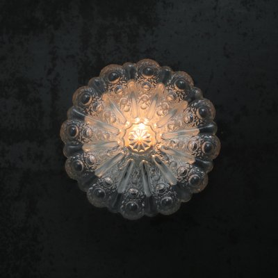 Mid-Century Round Clear Glass Sconce-BLS-2020707