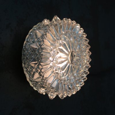 Mid-Century Round Clear Glass Wall Light-BLS-2025992