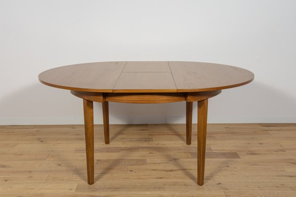 Mid-Century Round Extendable Dining Table and Chairs from McIntosh, 1960s, Set of 5-NIT-2034701