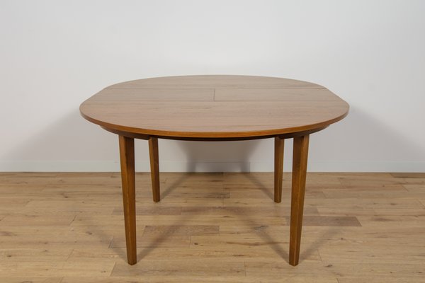 Mid-Century Round Extendable Dining Table and Chairs from McIntosh, 1960s, Set of 5-NIT-2034701