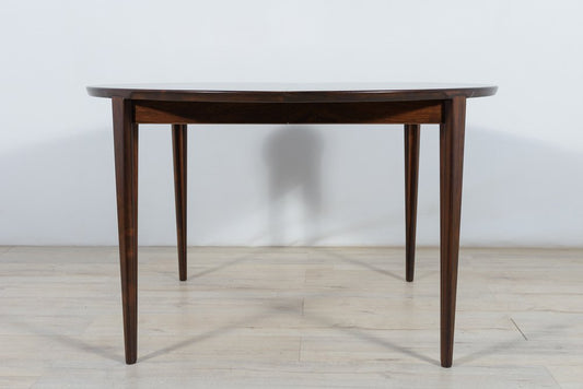 Mid-Century Round Rosewood Dining Table by Henry Rosengren Hansen for Brande Mobel Industry, 1960s