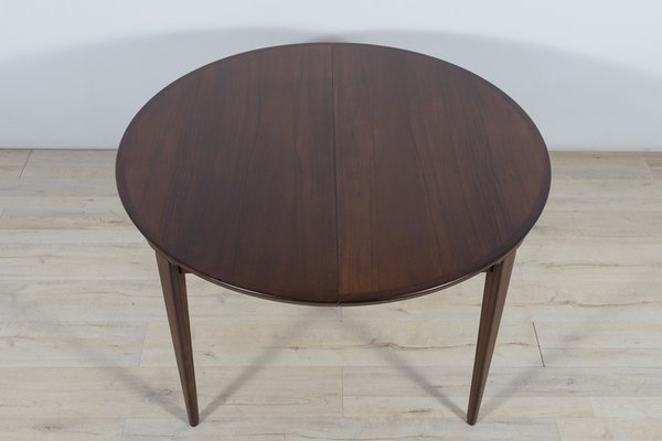 Mid-Century Round Rosewood Dining Table by Henry Rosengren Hansen for Brande Mobel Industry, 1960s-NIT-1383881