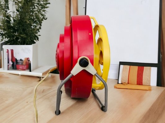 Mid-Century Round Rotating Electric Table Fan Air Ventilator, 1978-SCS-1765301