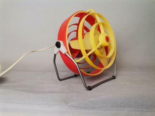 Mid-Century Round Rotating Electric Table Fan Air Ventilator, 1978-SCS-1765301