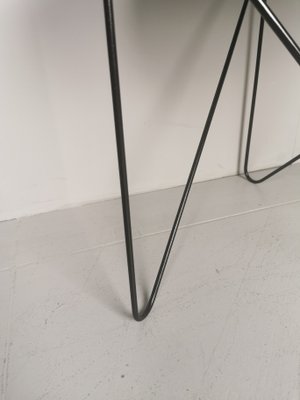 Mid-Century Round Tripod Brass Coffee Table with Black Metal Base, 1950s-PRS-845168