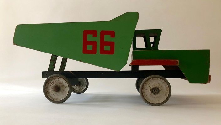 Mid-Century Russian Toy Truck in Wood, 1950s-BAF-763504