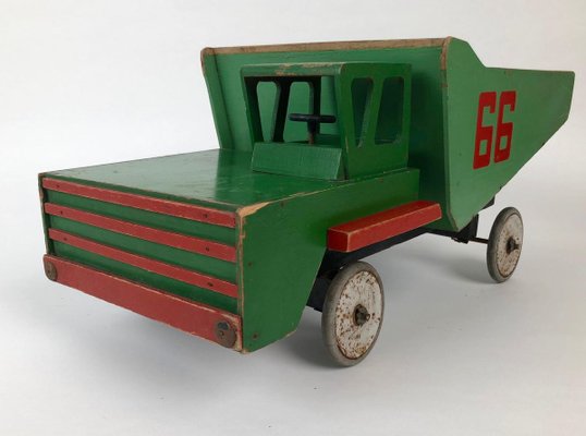 Mid-Century Russian Toy Truck in Wood, 1950s-BAF-763504