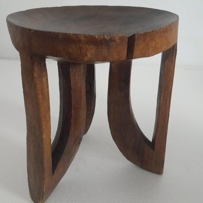 Mid-Century Rustico African Stools, Set of 3-LMR-1821897