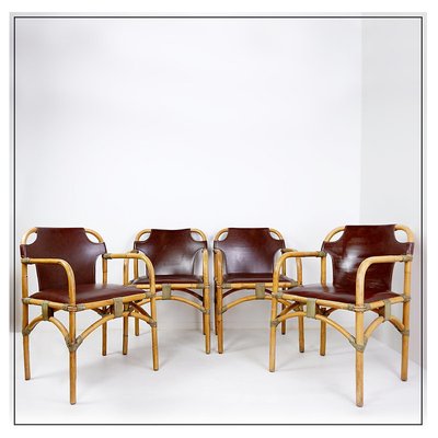 Mid-Century Safari Armchairs, 1960s, Set of 4-JG-1775470