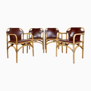 Mid-Century Safari Armchairs, 1960s, Set of 4-JG-1775470