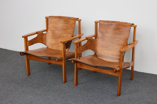 Mid-Century Safari Armchairs Model Trienna by Carl-Axel Acking for Nordiska Kompaniet, 1960s, Set of 2-XCG-1918403