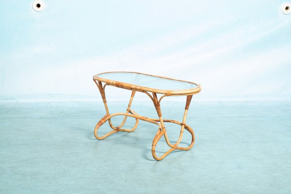 Mid-Century Safari Style Oval Coffee Table from Rohé Noordwolde-HGA-1799308