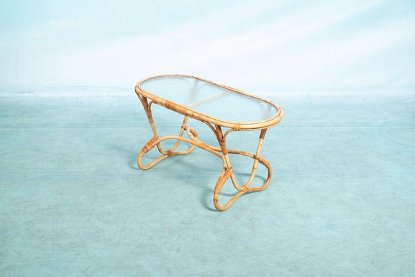 Mid-Century Safari Style Oval Coffee Table from Rohé Noordwolde-HGA-1799308