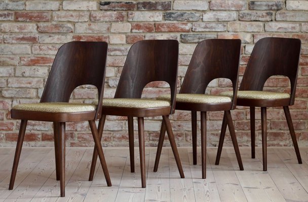 Mid-Century Sahco Fabric Dining Chairs by Oswald Haerdtl, 1950s, Set of 4-MJR-1001974