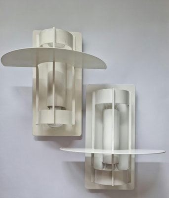 Mid-Century Saturn Wall Lamps attributed from Louis Poulsen, Denmark, 1970, Set of 2-TZ-1377615