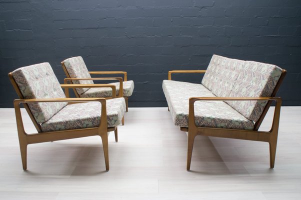 Mid-Century Scandinavian Armchairs in Cherry, 1960s, Set of 2-KQB-697350