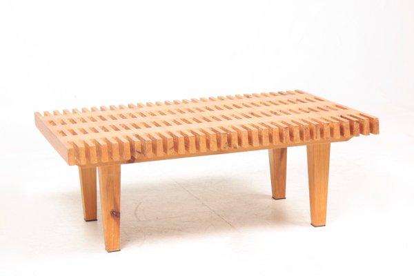 Mid-Century Scandinavian Bench in Pine, 1970s-FK-1000463