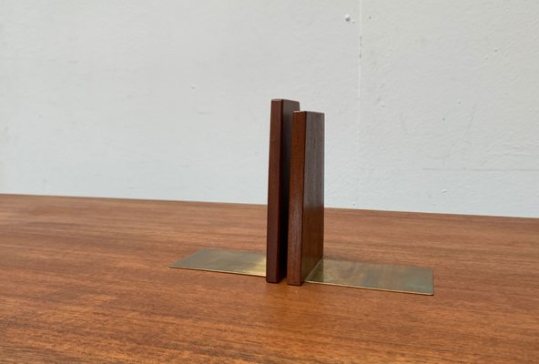 Mid-Century Scandinavian Bookends in Teak, 1960s, Set of 2-UAH-1438730