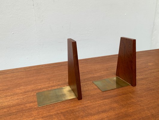 Mid-Century Scandinavian Bookends in Teak, 1960s, Set of 2-UAH-1438730