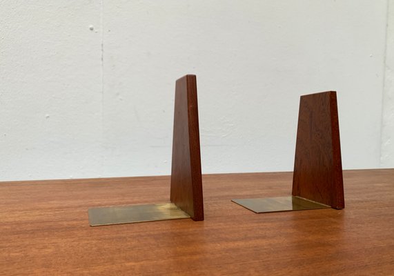 Mid-Century Scandinavian Bookends in Teak, 1960s, Set of 2-UAH-1438730