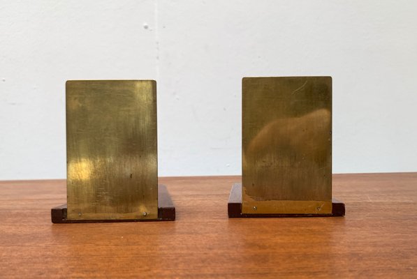 Mid-Century Scandinavian Bookends in Teak, 1960s, Set of 2-UAH-1438730