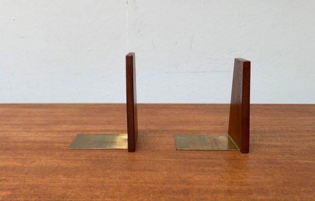 Mid-Century Scandinavian Bookends in Teak, 1960s, Set of 2-UAH-1438730