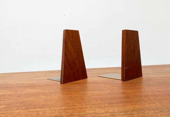 Mid-Century Scandinavian Bookends in Teak, 1960s, Set of 2-UAH-1438730