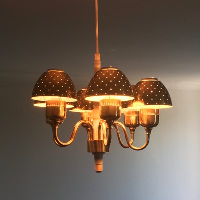 Mid-Century Scandinavian Brass Chandelier or Pendant by Hans-Agne Jakobsson for Hans-Agne Jakobsson Ab Markaryd, Sweden, 1960s-BMM-1240650