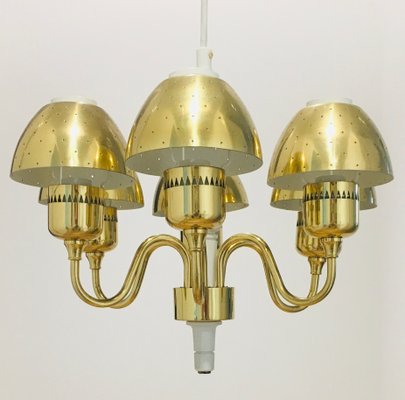 Mid-Century Scandinavian Brass Chandelier or Pendant by Hans-Agne Jakobsson for Hans-Agne Jakobsson Ab Markaryd, Sweden, 1960s-BMM-1240650