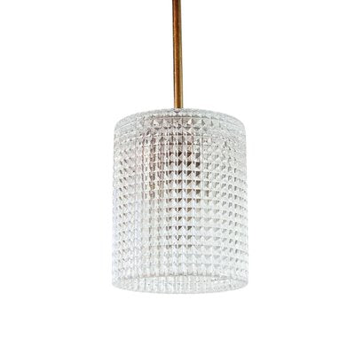 Mid-Century Scandinavian Brass & Crystal Glass Ceiling Lamp/Pendant attributed to Carl Fagerlund for Orrefors, Sweden, 1960s-BMM-2024552