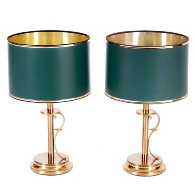 Mid-Century Scandinavian Brass Table Lamps from AB Stilarmatur Tranås, 1960s, Set of 2-YGE-583468