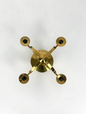 Mid-Century Scandinavian Candelabra in Brass by Arthur Pe, Kolbäck, Sweden-ZM-1749206