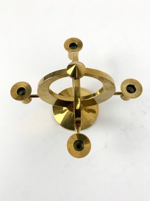 Mid-Century Scandinavian Candelabra in Brass by Arthur Pe, Kolbäck, Sweden-ZM-1749206