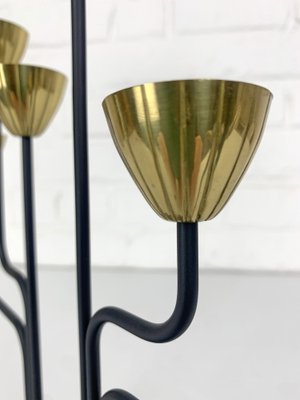 Mid-Century Scandinavian Candleholder in Brass and Metal by Gunnar Ander for Ystad Metall, 1950s-ZM-1732102