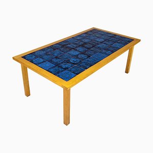 Mid-Century Scandinavian Ceramic and Teak Coffee Table from Gabrielle Citron-Tengborg, 1960s-YGE-583404