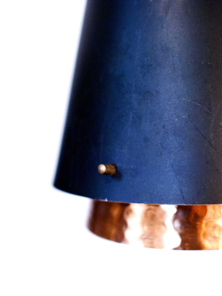 Mid-Century Scandinavian Copper 3-Light Pendant, Norway, 1960s