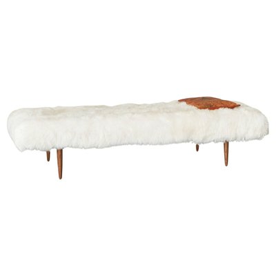 Mid-Century Scandinavian Daybed in Teak and Sheepskin, 1960s-FEW-2024241