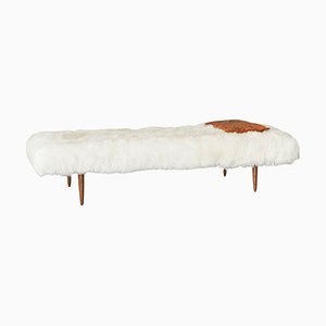 Mid-Century Scandinavian Daybed in Teak and Sheepskin, 1960s-FEW-2024241