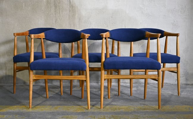 Mid-Century Scandinavian Dining Chairs, 1960s, Set of 6-QVY-780755