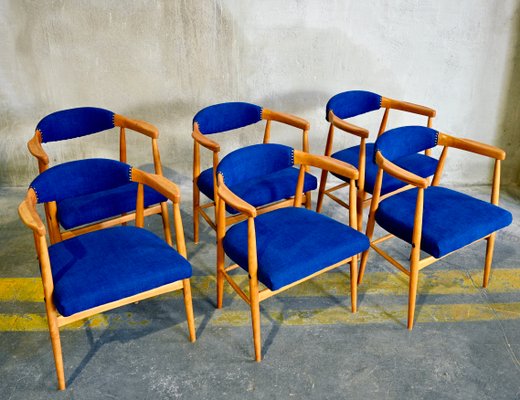 Mid-Century Scandinavian Dining Chairs, 1960s, Set of 6-QVY-780755