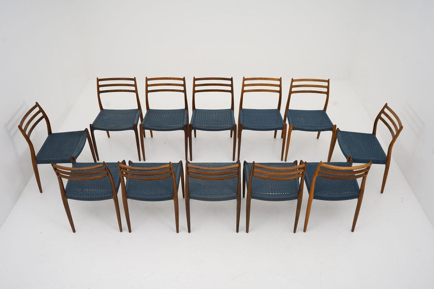 Mid-Century Scandinavian Dining Chairs Model Darby attributed to Torbjørn Afdal, 1960s, Set of 12