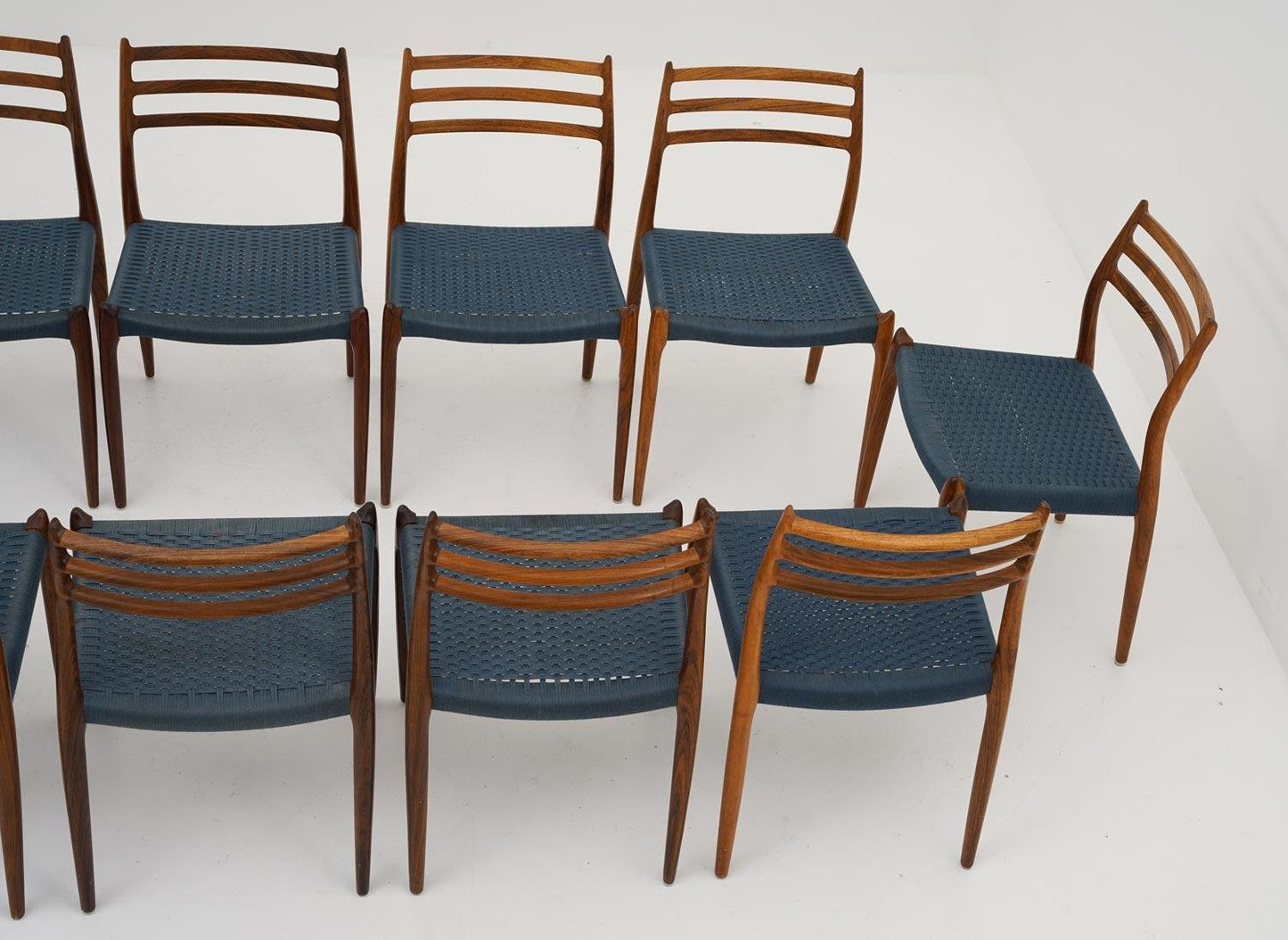 Mid-Century Scandinavian Dining Chairs Model Darby attributed to Torbjørn Afdal, 1960s, Set of 12