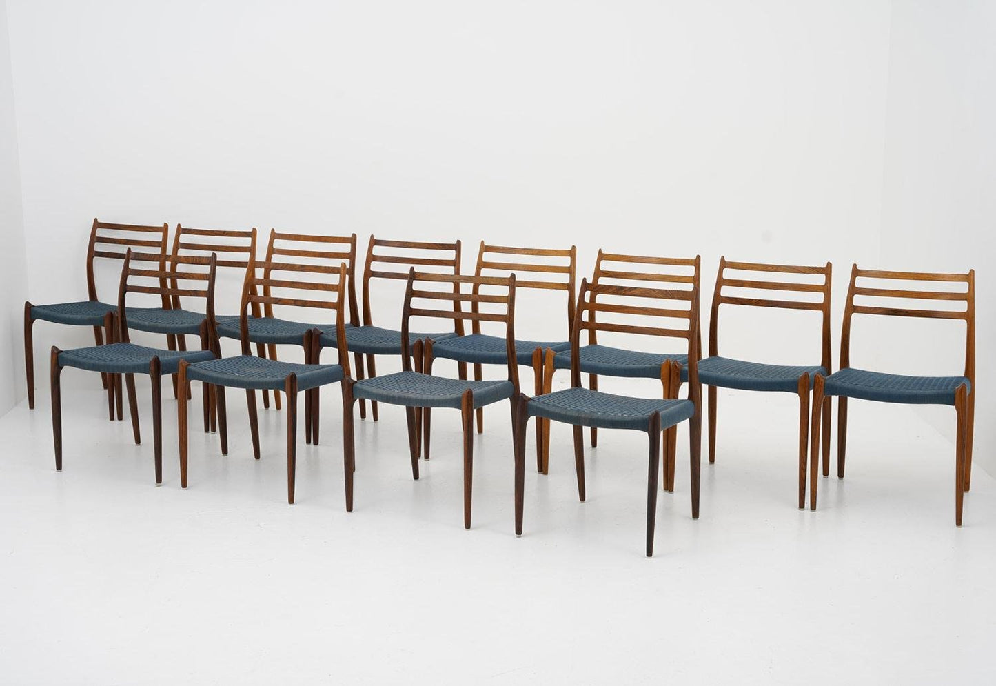 Mid-Century Scandinavian Dining Chairs Model Darby attributed to Torbjørn Afdal, 1960s, Set of 12